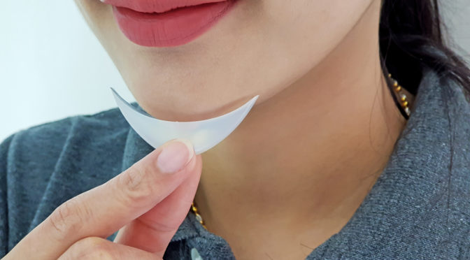 chin implant closeup